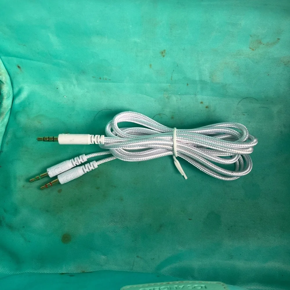 White Audio Cable
